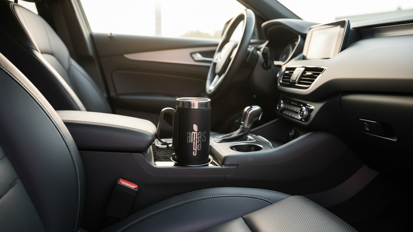 Siyah Çelik Mat Termos